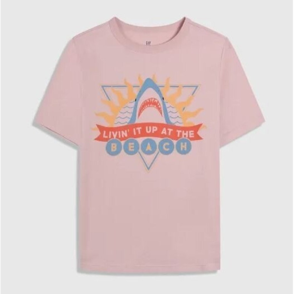 Gap Kids Small Livin' It Up At The Beach Shark Shirt